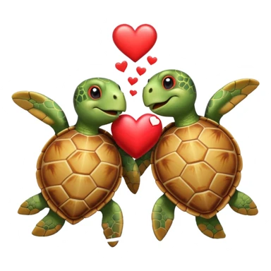 Sea turtles with heart sticker