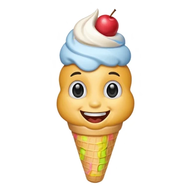 Pi eating an ice cream cone sticker