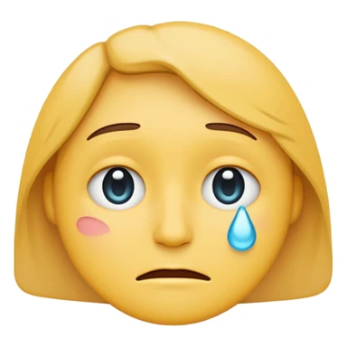 simple emoji icon, not a sticker,
single compact symbol,
simplified human face with small tears,
second simplified face nearby showing support,
very minimal emotion,
readable at 32x32 pixels,
flat pastel colors, thick outline,
transparent background, no gradients sticker