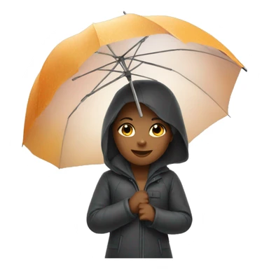 girl with umbrella autumn  sticker