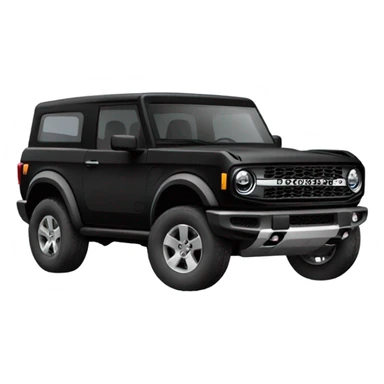 Black bronco sport car  sticker