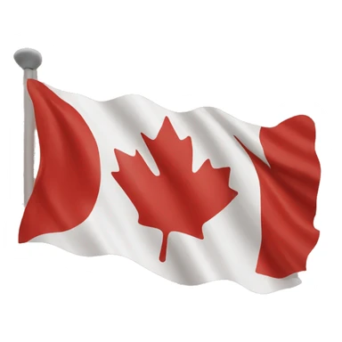 plain canadian flag, not waving sticker