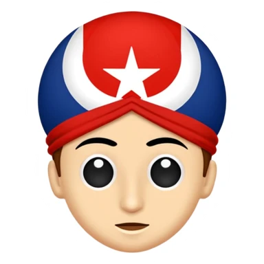 Mavi renkte üzerinde ay yıldız olan bayrak  sticker