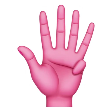 bright pink hand with only 3rd finger up and has 5 fingers sticker
