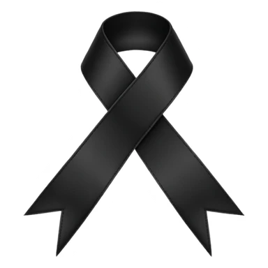 Ruban noir croisé avec 1 boucle comme celui de Crans Montana sticker