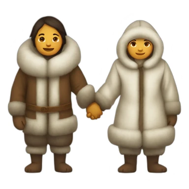 Chukchi and Eskimo holding hands sticker