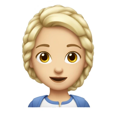 Russian girl shows "okay" sticker