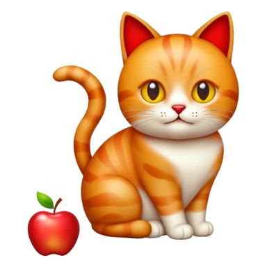 Un gato manzana sticker