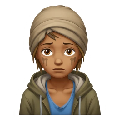 a homeless woman sticker