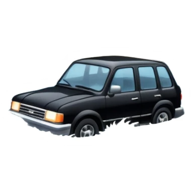 showing a flood disaster scene with strong water waves overflowing streets, partially submerged houses and cars, dark cloudy sky sticker