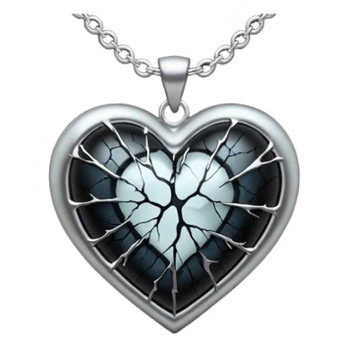 goth themed heart with a dark crystal pendant sticker