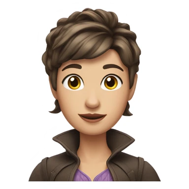 brunette pixie cut rapunzel  sticker