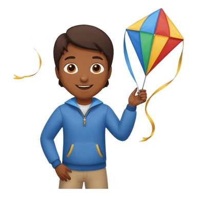 Someone flying a kite sticker