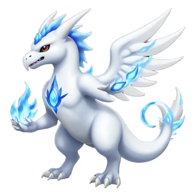 Absol-Latios-Reshiram-Fusion with blue flames (full body) sticker