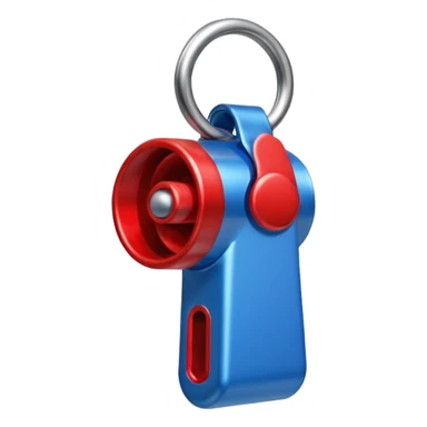 whistle blow blue (#00A3E0) and red (#F9423A) sticker