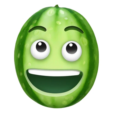 Smiley with cucumber on its eyes and face mask  sticker