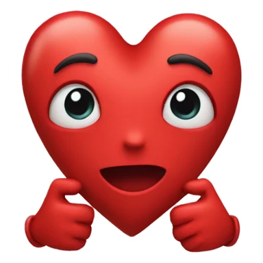 Red heart with arms wrapped around sticker