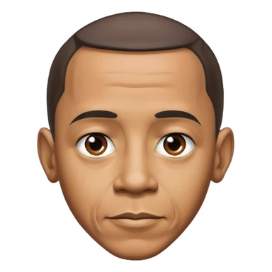 barrack obama with a insanley large forhead sticker