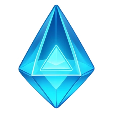 neon blue glowing plumbob sticker