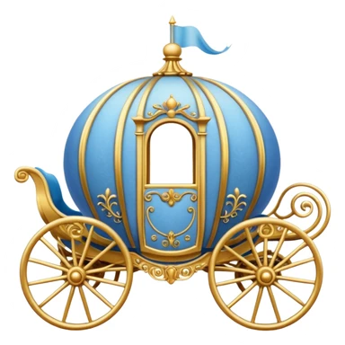 Cinderella round carriage sticker