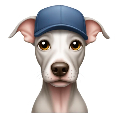 American Hairless Terrier with cap sticker