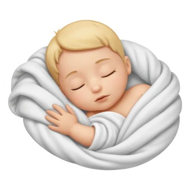 Baby sleeping in a blanket sticker