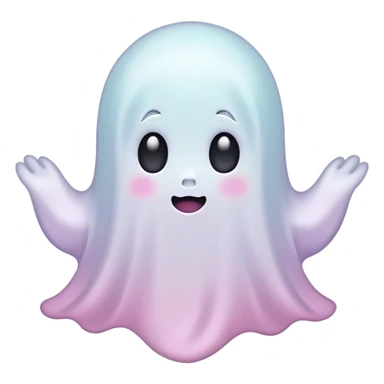 Kawaii pastel ghost sticker