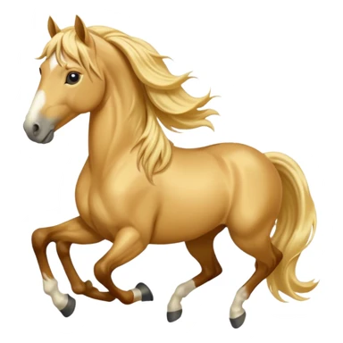 horse with long blonde hair sticker