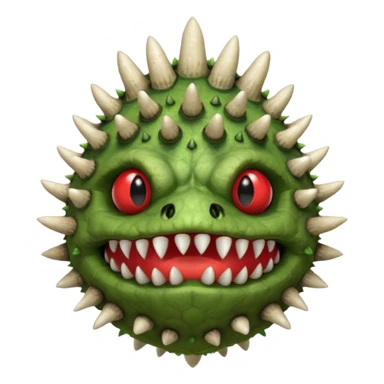 poisonous mushroom beast portrait, head and shoulders only, mushroom shell armor, spiky fungus growths, toxic green veins, beast-like mouth, heavy fungal texture, 3D cartoon, mobile game icon style, clean background, no text, no watermark

 sticker