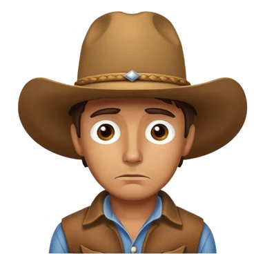 Sad cowboy  sticker