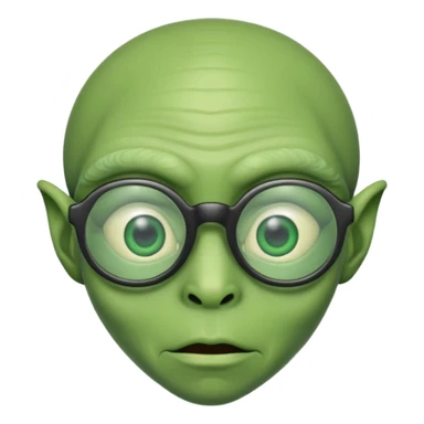 alien with specs sticker