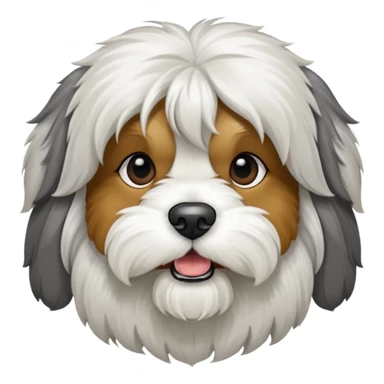 Tibetan terrier with an underbite sticker
