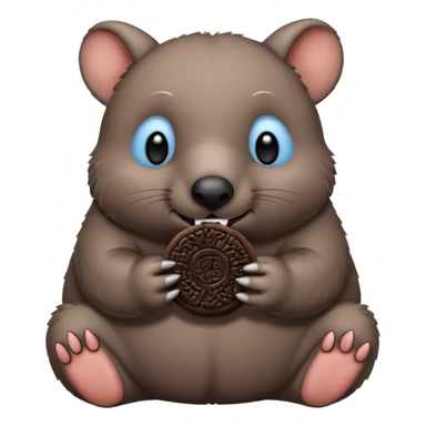 Wombat eating a oreo sticker
