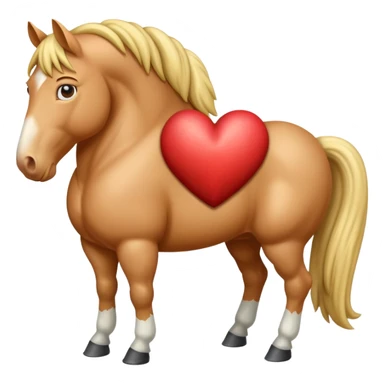 Horse glutes heart sticker