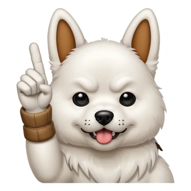Dog giving middle finger  sticker