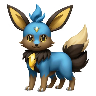 Eevee-Luxray-Luxio-fusion-hybrid-animal-Fakémon-Pokémon-creature sticker