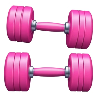 white pink dumbell sticker