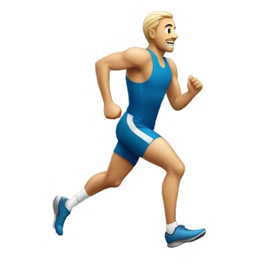 Sportsman running with prosthetic leg sticker