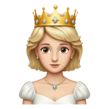 standing, Princess Diana with a crown sticker
