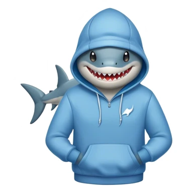 Shark with a hoodie sticker