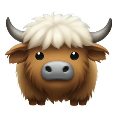 a cute fluffy nonthreatening yak sticker