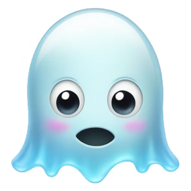 A little ghost a bubble that says  Bye   sticker