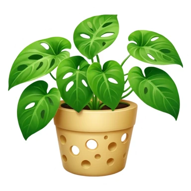 Swiss cheese pothos sticker