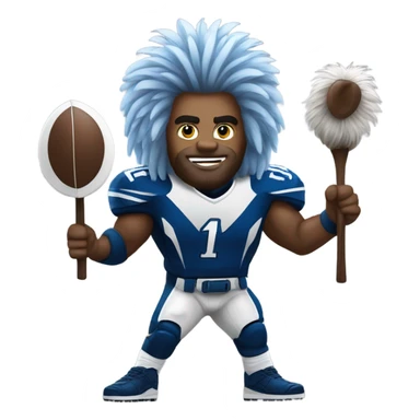 A Washington Commander taming a Detroit Lion sticker