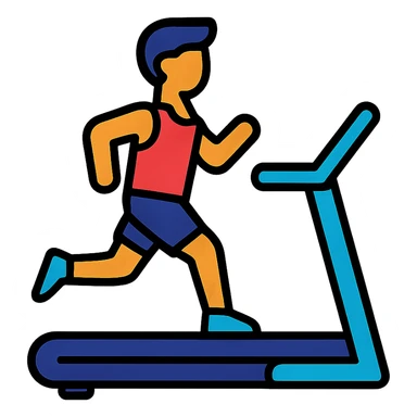sportsman running on thr treadmill sticker