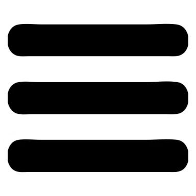 Menu hamburger icon with three horizontal lines for website sticker