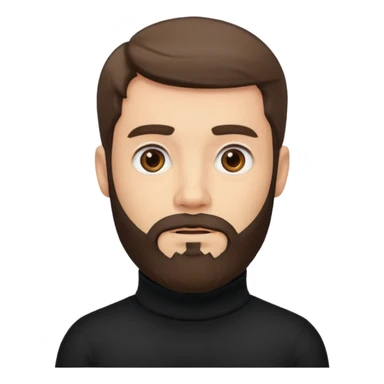 bearded man in turtle neck sticker