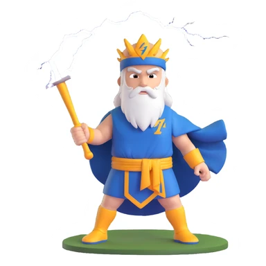 a baseball god summoning lightning, wearing a jersey and toga, bat raised, heroic and supernatural sticker