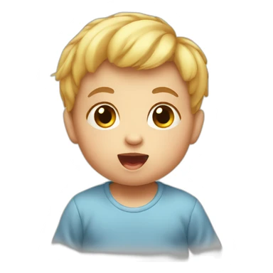 a baby trying to talk sticker