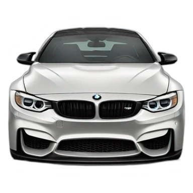 black bmw m4 with carbon fiber bonnet sticker